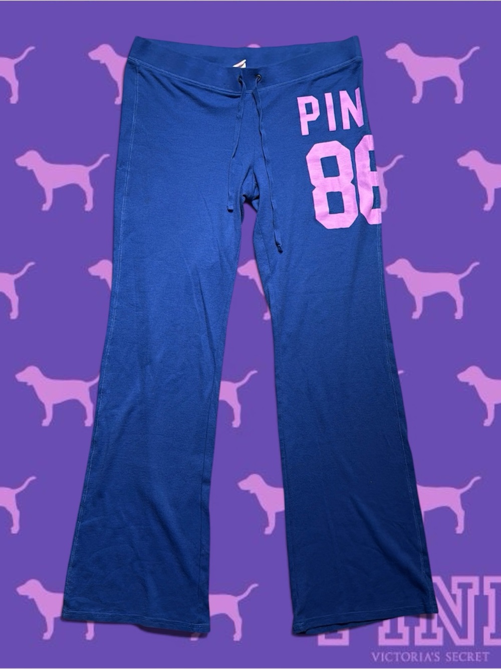 Victoria's Secret Blue PINK Logo Lounge Pants